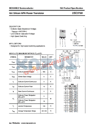 2SC3798 datasheet - isc Silicon NPN Power Transistor