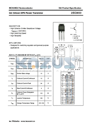 2SC3833 datasheet - isc Silicon NPN Power Transistor