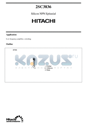 2SC3836 datasheet - Silicon NPN Epitaxial