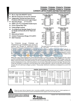 2045A datasheet - CURRENT-LIMITED POWER-DISTRIBUTION SWITCHES