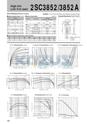 2SC3852_07 datasheet - Silicon NPN Epitaxial Planar Transistor
