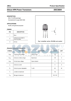 2SC3854 datasheet - Silicon NPN Power Transistors