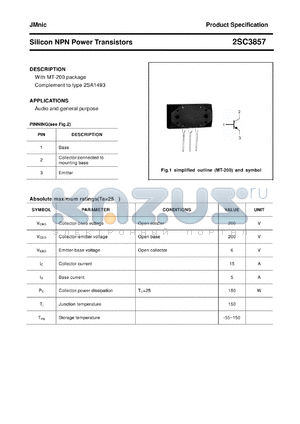 2SC3857 datasheet - Silicon NPN Power Transistors