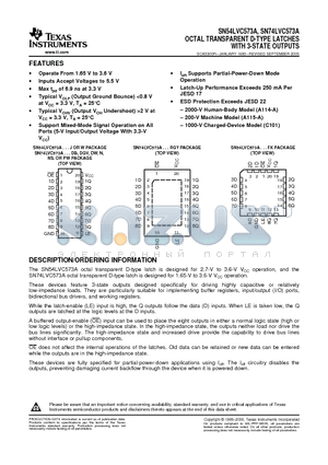 5962-9757501QRA datasheet - OCTAL TRANSPARENT D-TYPE LATCHES WITH 3-STATE OUTPUTS