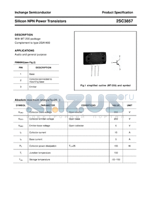 2SC3857 datasheet - Silicon NPN Power Transistors