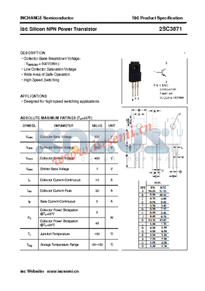 2SC3871 datasheet - isc Silicon NPN Power Transistor