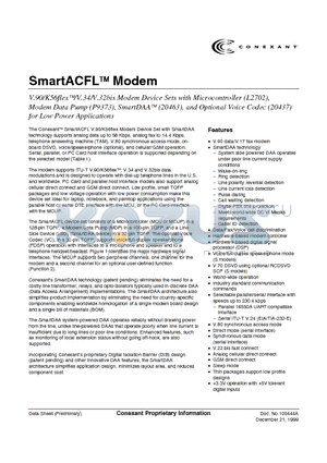 20463 datasheet - SmartACFL Modem