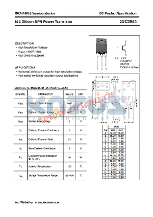 2SC3884 datasheet - isc Silicon NPN Power Transistor