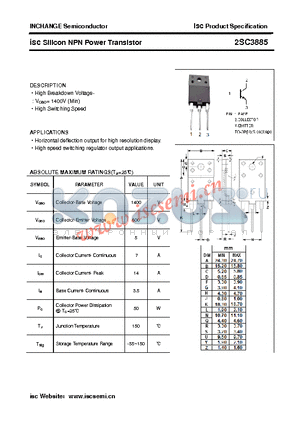 2SC3885 datasheet - isc Silicon NPN Power Transistor