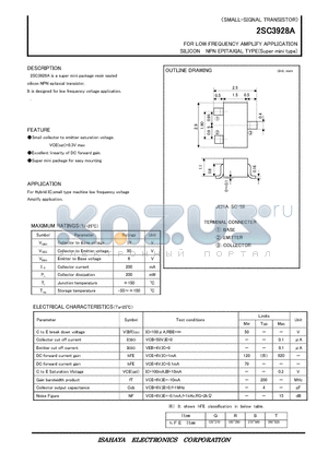 2SC3928A datasheet - SMALL-SIGNAL TRANSISTOR