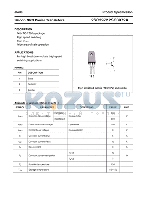 2SC3972A datasheet - Silicon NPN Power Transistors