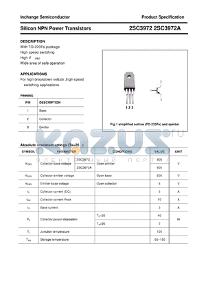 2SC3972A datasheet - Silicon NPN Power Transistors