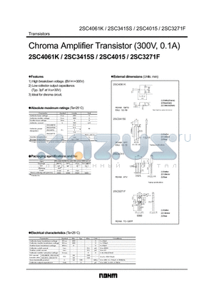 2SC4061K datasheet - Chroma Amplifier Transistor