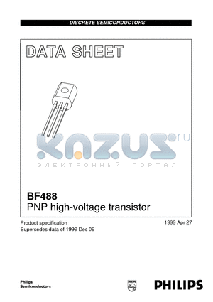 BF488 datasheet - PNP high-voltage transistor