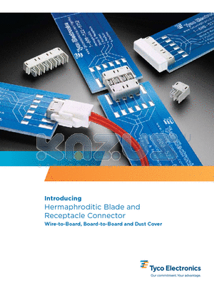 2058299-1 datasheet - Hermaphroditic Blade and Receptacle Connector - Wire-to-Board, Board-to-Board and Dust Cover