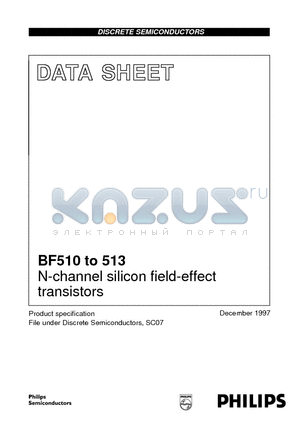 BF510 datasheet - N-channel silicon field-effect transistors