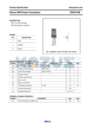 2SC4148 datasheet - Silicon NPN Power Transistors