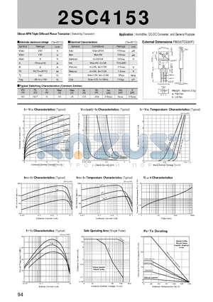 2SC4153_01 datasheet - Silicon NPN Triple Diffused Planar Transistor