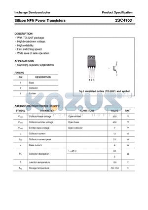 2SC4163 datasheet - Silicon NPN Power Transistors