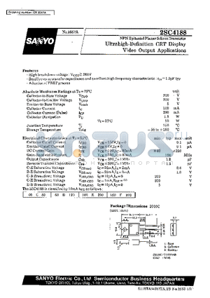 2SC4188 datasheet - Ultrahigh-Definition Display Video Output Applications