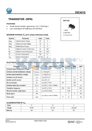 2SC4215 datasheet - TRANSISTOR (NPN)