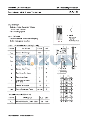 2SC4230 datasheet - isc Silicon NPN Power Transistor