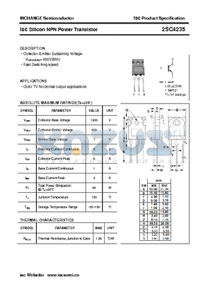 2SC4235 datasheet - isc Silicon NPN Power Transistor