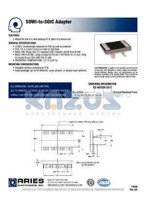 08-665000-00-P datasheet - SOWI-to-SOIC Adapter