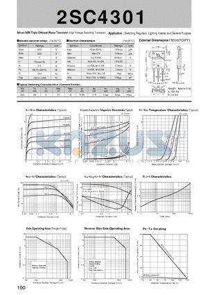 2SC4301_01 datasheet - Silicon NPN Triple Diffused Planar Transistor