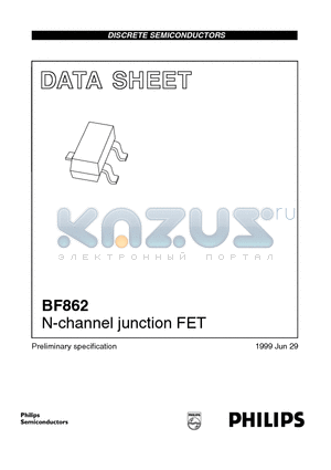 BF862 datasheet - N-channel junction FET