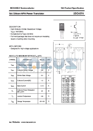 2SC4370 datasheet - isc Silicon NPN Power Transistor