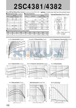 2SC4382 datasheet - Silicon NPN Triple Diffused Planar Transistor