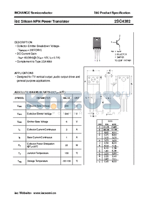 2SC4382 datasheet - isc Silicon NPN Power Transistor