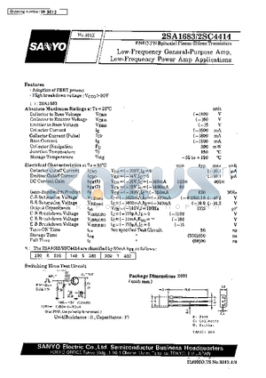 2SC4414 datasheet - High-Frequency General-Purpose Amp, High-Frequency Power Amp Applications