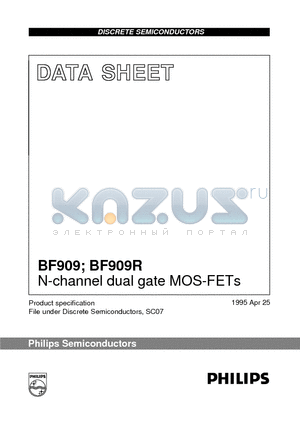 BF909 datasheet - N-channel dual gate MOS-FETs