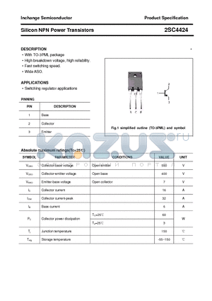 2SC4424 datasheet - Silicon NPN Power Transistors