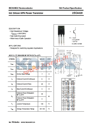 2SC4428 datasheet - isc Silicon NPN Power Transistor