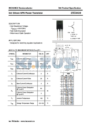 2SC4429 datasheet - isc Silicon NPN Power Transistor