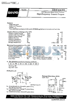 2SC4432 datasheet - High-Frequency General-Purpose