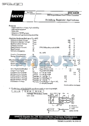 2SC4459 datasheet - Switching Regulator Applications