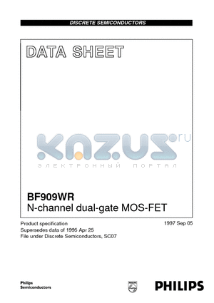 BF909WR datasheet - N-channel dual-gate MOS-FET