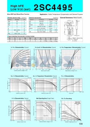 2SC4495 datasheet - Silicon NPN Triple Diffused Planar Transistor(Audio Temperature Compensation and General Purpose)