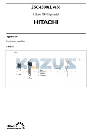 2SC4500 datasheet - Silicon NPN Epitaxial