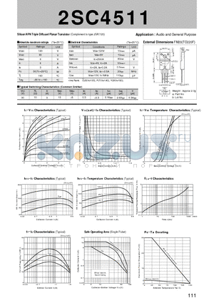 2SC4511_01 datasheet - Silicon NPN Triple Diffused Planar Transistor