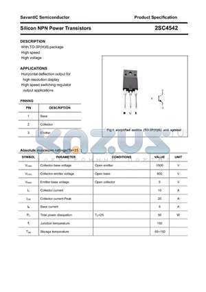 2SC4542 datasheet - Silicon NPN Power Transistors
