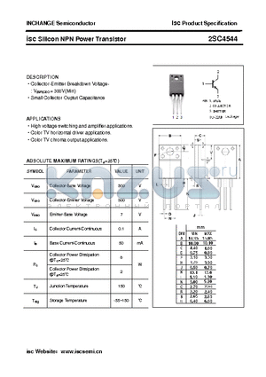 2SC4544 datasheet - isc Silicon NPN Power Transistor