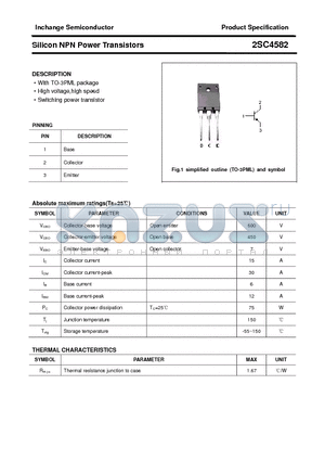 2SC4582 datasheet - Silicon NPN Power Transistors