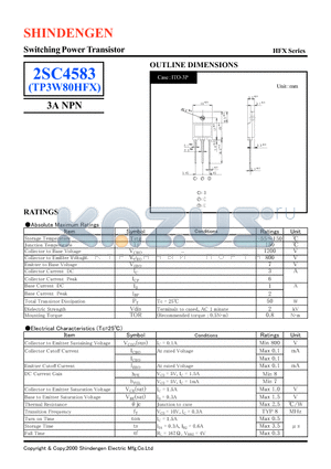 2SC4583 datasheet - Switching Power Transistor(3A NPN)