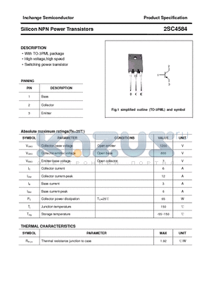 2SC4584 datasheet - Silicon NPN Power Transistors