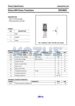 2SC4664 datasheet - Silicon NPN Power Transistors